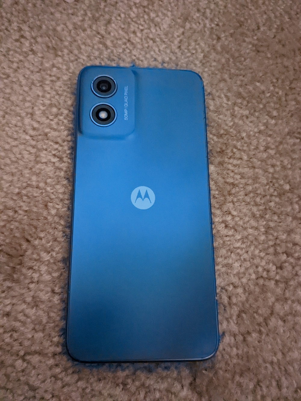 Motorola Blue Dual-Camera Smartphone - Matte Blue Back